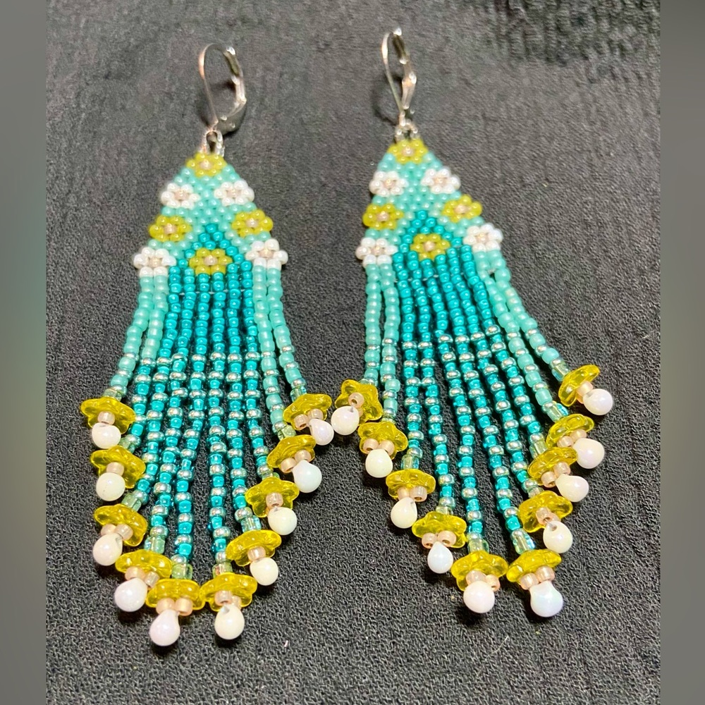 Dreaming Of Spring Beaded Earrings